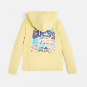 Суичър в жълто с цветен гръб за момче Guess