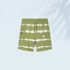 Бермуди трикотаж tie dye за момче Майорал в зелено