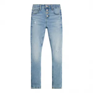 Дънки за момиче светъл деним Skinny fit Guess