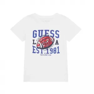Тениска с американски футбол за момче в бяло Guess