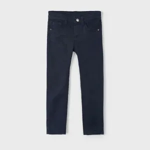 Панталон 5 джоба slim fit basic в тъмно син цвят за мини момче Майорал