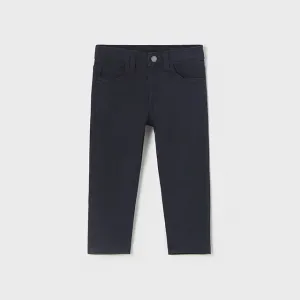 Панталон 5 джоба slim fit basic за бебе момче в морско син цвят Майорал