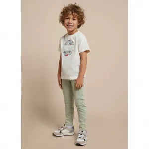 Панталон серж slim fit basic в светло зелено за мини момче Mayoral