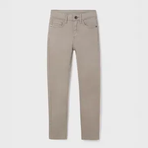 Базов панталон 5 джоба slim fit в сиво-бежов цвят за момче Mayoral 