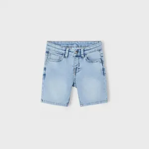 Бермуди soft denim 5джоба в избелен нюанс за мини момче Майорал