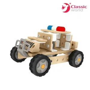 Дървен конструктор - Полицейски автомобил - Classic World