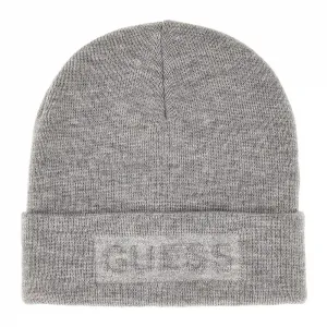 Сива шапка за момче с бродиран надпис Guess 