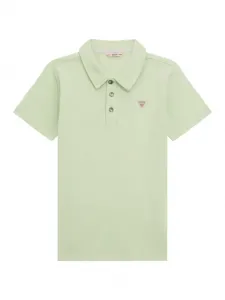 Поло тениска с къс ръкав за момче Guess в бледо зелено