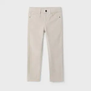 Basic панталон рипсено кадифе slim fit за мини момче в светло бежово Mayoral