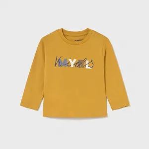 Тениска дълъг ръкав basic горчица MYRL Kids за бебе момче Mayoral