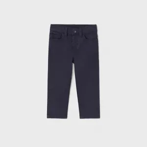 Панталон серж slim fit basic в морско син цвят за мини момче Майорал