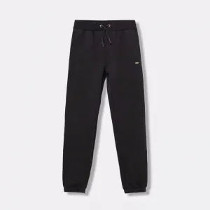 Плътен спортен панталон в черно с релефни лога Guess за момиче