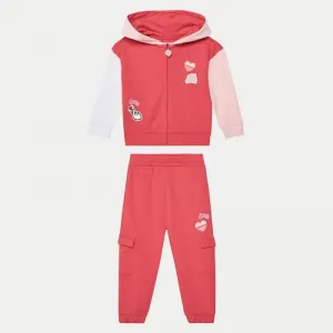 Спортен коралов екип за мини момиче с розови детайли Guess