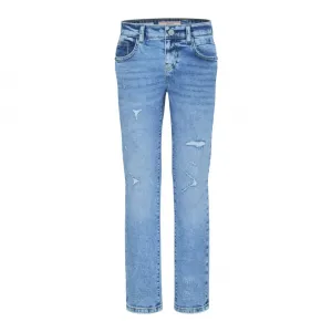 Деним за момче Slim fit в светъл нюанс с кръпки Guess