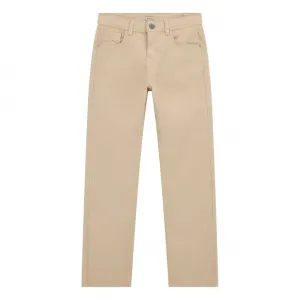 Бежов панталон straight fit за момче Guess