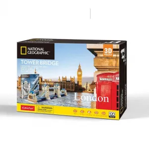 3D пъзел 131 части National Geographic CubicFun - Tower Bridge