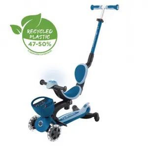 Детска тротинетка 5в1 GLOBBER GO UP BABY LEARN 360 FLASH LIGHTS, тъмно синя