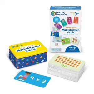Детска играчка Комплект карти за умножение, с картинки - Learning Resources