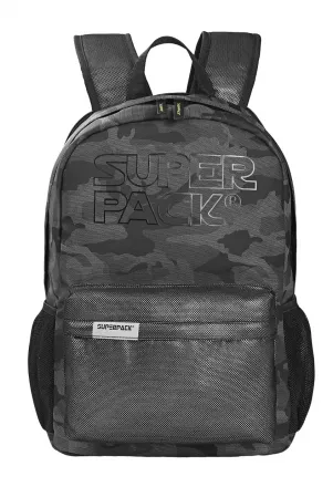 Ученическа раница S-COOL олекотена SUPERPACK, черна