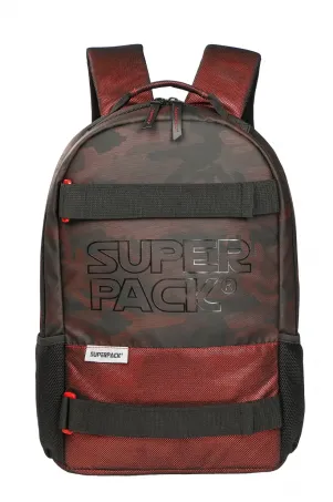 Ученическа раница S-COOL олекотена SUPERPACK, тъмно черевно
