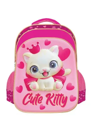 Ученическа раница S-COOL 3Д, Cute Kitty, с LED светлини, 25 л