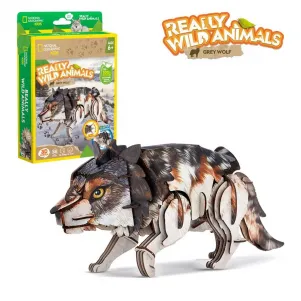 CubicFun Пъзел 3D Wild Animals Сив вълк 58ч.