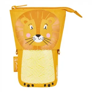 Ученически несесер изправен, с  цип, мотив Lion - Herlitz