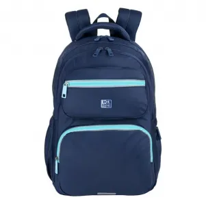 Раница с 2 отделения с 2 ципа 32х44х18 см, 25л рециклирана, полиестер, Indigo B-color Oxford