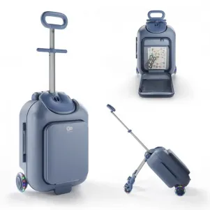 KinderKraft CABBY куфар със седалка BLUE, 2в1