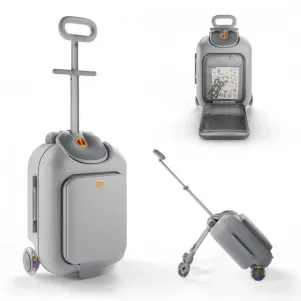 KinderKraft CABBY куфар със седалка GREY, 2в1
