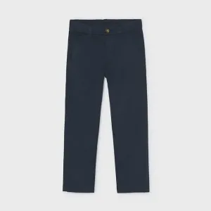 Детски класически панталон чино Mayoral Slim Fit – тъмносин