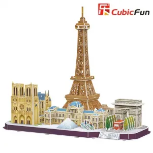 3D пъзел 114 части CubicFun - City Line Paris
