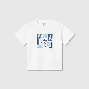 Тениска къс ръкав basic Бял цвят за мини момче Mayoral      