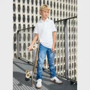 Панталон деним slim fit basic Изпран нюанс за момче Mayoral   