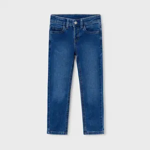 Панталон soft denim 5джоба в тъмен нюанс за мини момче Mayoral