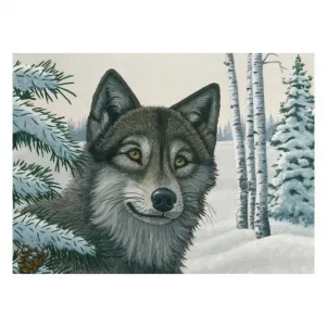 Комплект за рисуване по номера с акрилни бои Junior Large - 39х30 - Вълк - Royal&Langnickel