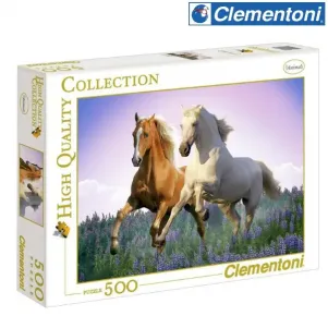 Пъзел 500 части Препускащи коне CLEMENTONI