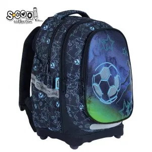 Ученическа, анатомична раница SCOOL FOOTBALL с твърдо дъно, 24 л