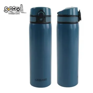 Бутилка за вода SCOOL URBAN DARK BLUE, метал, 600 мл