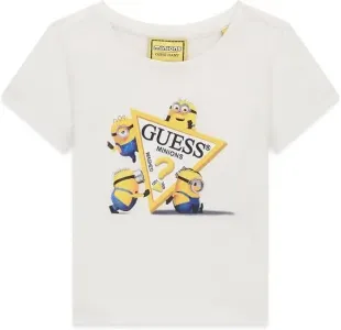 Детска тениска Guess x Minions – Бяла с миньони