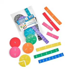 Детски обраователен комплект Learning Resources Математически комплект Rainbow Fraction, магнитен