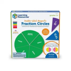 Детски обраователен комплект Learning Resources Окръжности с дроби, двустранни, магнитни