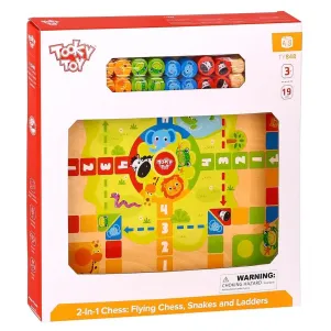 Детски настолни игри 2в1 Не се сърди човече и Змии и стълби - Tooky Toy