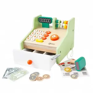 Детска играчка - Дървен касов апарат с аксесоари - Classic World