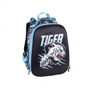 Ученическа раница Pulse Anatomic Cube - Tiger, синя