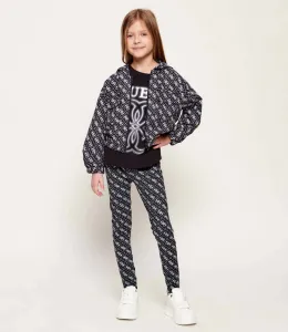 Спортен клин за момиче в черен цвят с констратни лога Guess