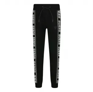 Спортна памучна долница в черно за момче Guess