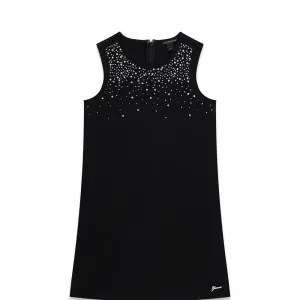 Елегантна черна рокля с кристали Guess